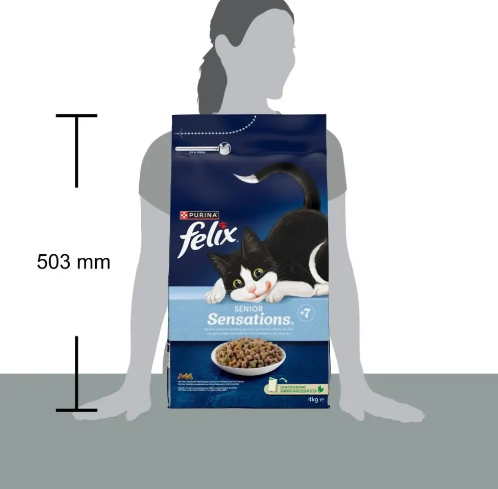 Felix Sensations Senior kip, kalkoen & groenten 4kg