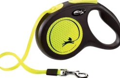 flexi rollijn NEW NEON tape M geel, 5 meter.
