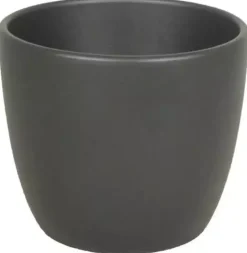 Floran bloempot boule 12x9,8 cm antraciet mat
