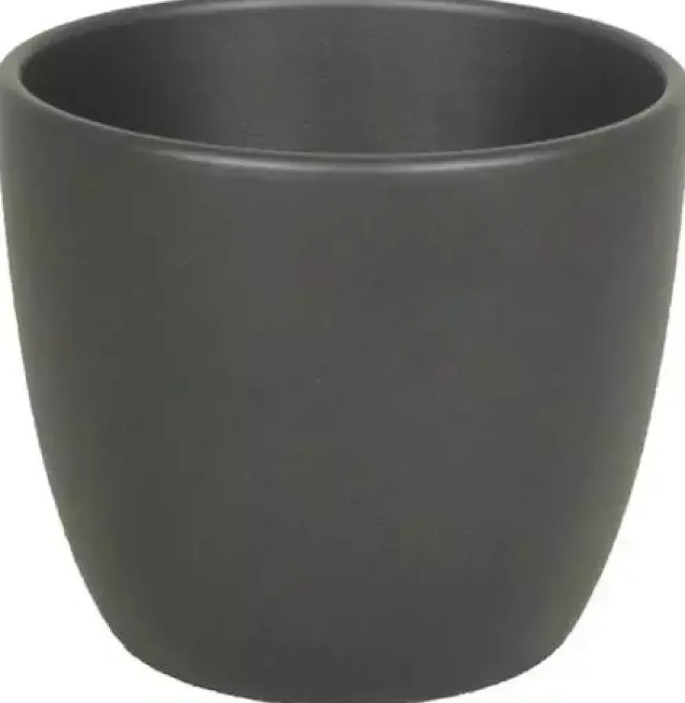 Floran bloempot boule 13,5x12,5 cm antraciet mat