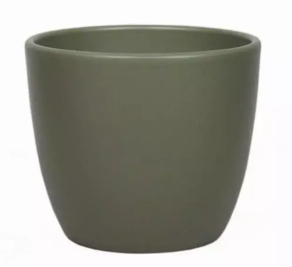 Floran bloempot boule 10,5x8,5 cm legergroen mat