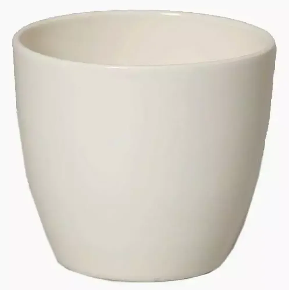 Floran bloempot boule 12x9,8 cm panna