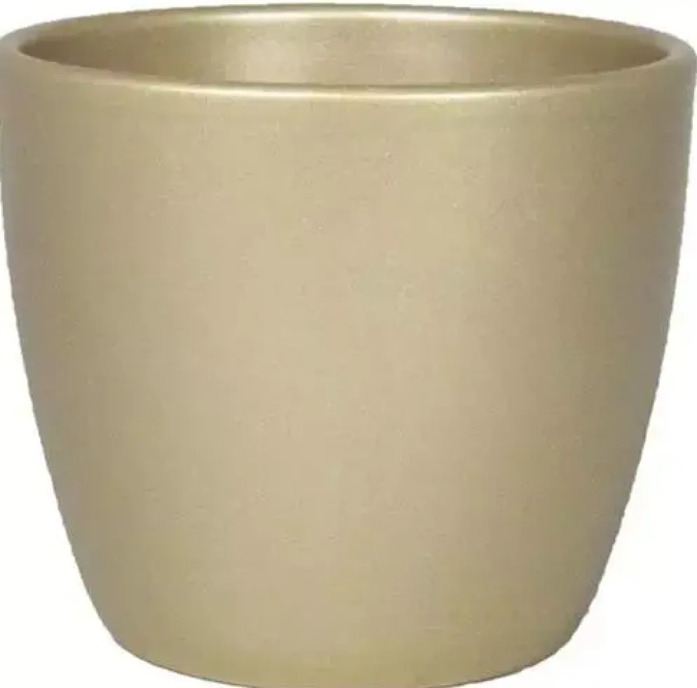 Floran bloempot boule 8,5x6,5 cm parelgoud