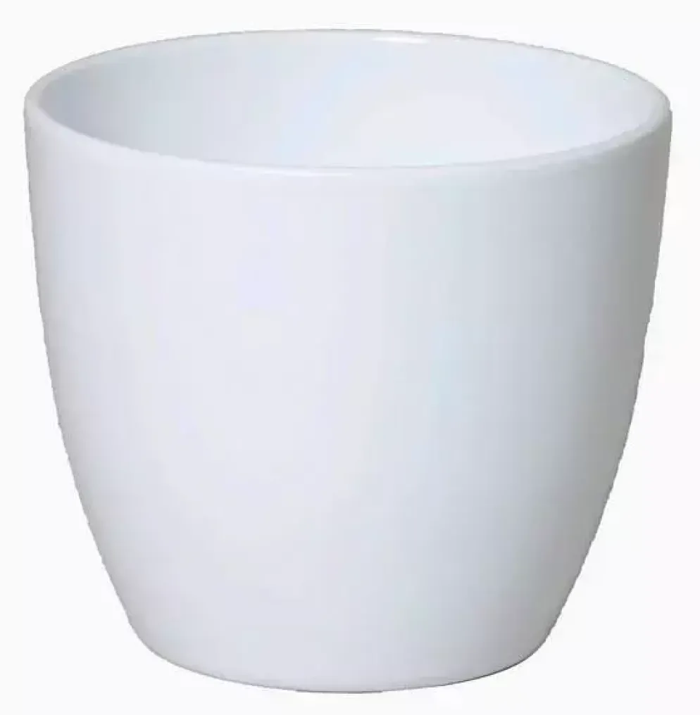 Floran bloempot boule 10,5x8,5 cm wit