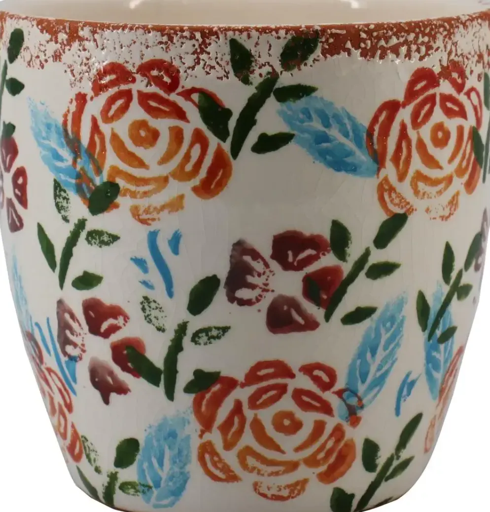 Floran Bloempot Rosa 16x15,5cm Wit