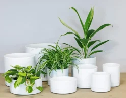 Floran pot lynn d23h22cm wit