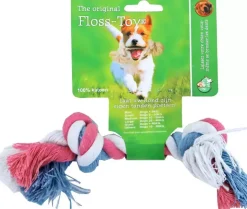 Floss-toy blauw/roze/wit, mini.