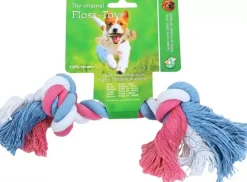 Floss-toy blauw/roze/wit, small.