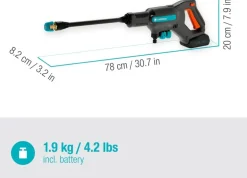 Gardena accu medium drukreiniger AquaClean kant-en-klare set