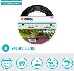 Gardena micro drip druppelbuis 4,6 mm (3/16