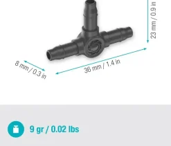 Gardena Micro Drip Systeem T-stuk 4,6 mm (3/16