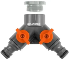 Gardena 2-weg ventiel 26,5 mm (g 3/4") / 21 mm (g 1/2")