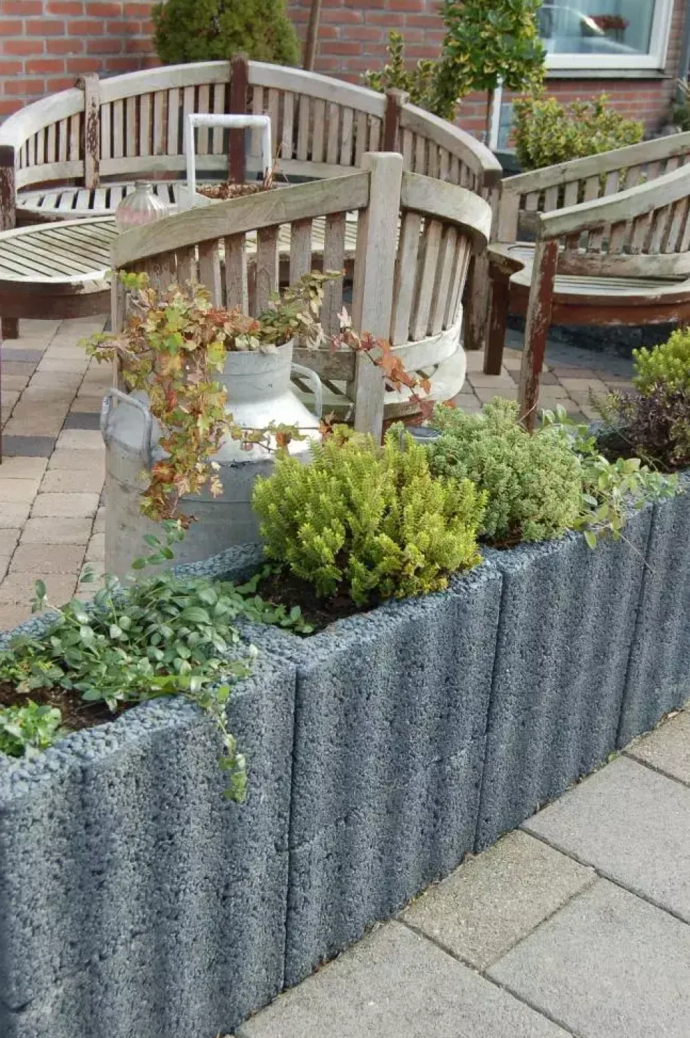 Gardenlux Beplantingselementen Ridgeflor Klein Zwart 40x20x25 cm