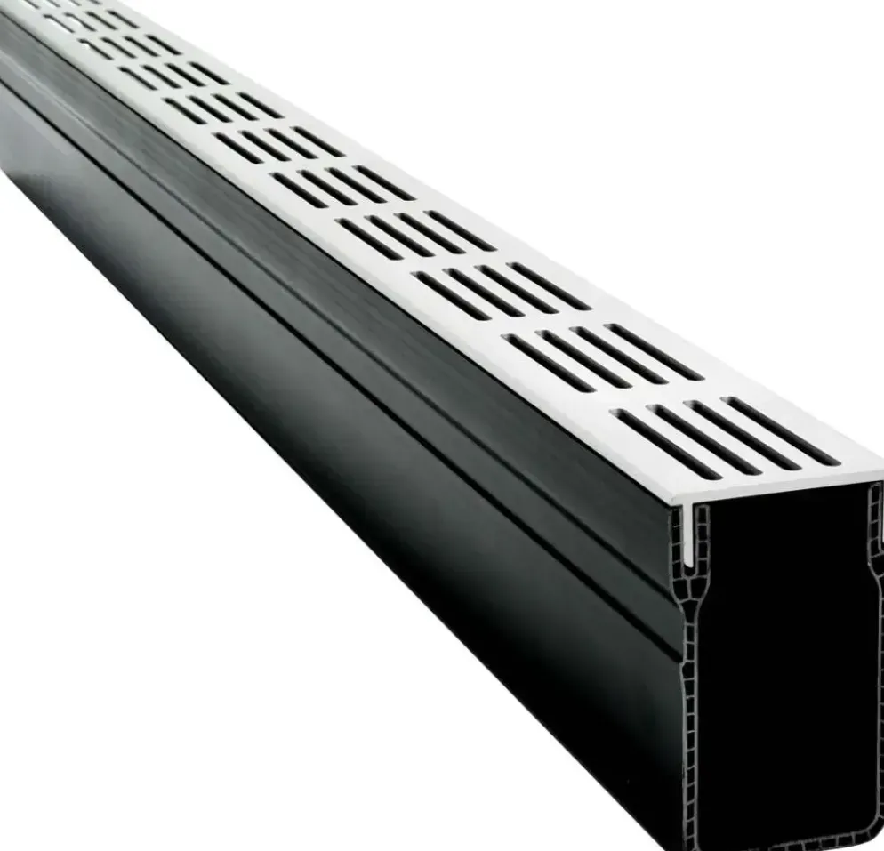 Gardenlux Garden Drain Designgoot Grijs aluminium 100x6,5x10 cm