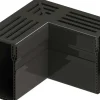 Gardenlux Garden Drain Hoekstuk Zwart aluminium 15x6,5x10 cm