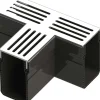 Gardenlux Garden Drain T-stuk Grijs aluminium 18,2x6,5x10,4 cm