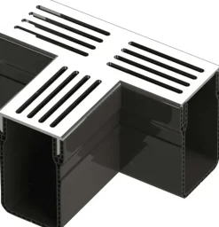 Gardenlux Garden Drain T-stuk Grijs aluminium 18,2x6,5x10,4 cm