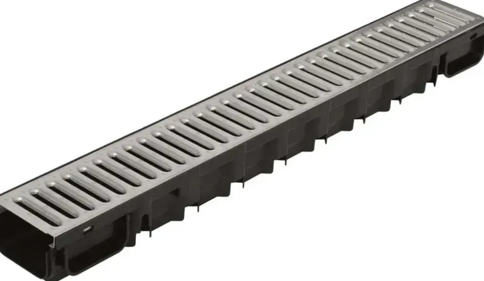 Gardenlux Top Drain met gegalvaniseerd stalen sleufrooster 2.0 100x13x8,5 cm