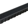 Gardenlux Top Drain met zwart kunststof sleufrooster 2.0 100x13x8,5 cm