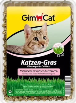 Gimcat kattengras met weiland aroma 150g