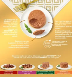 Gourmet Gold mousse multipack kip, zalm & konijn 8 x 85g