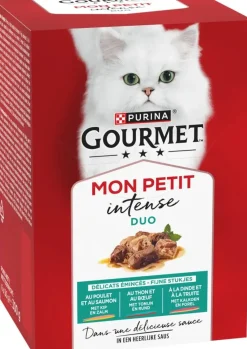 Gourmet Mon Petit Kattenvoer Nat – Vis & Vlees 6 × 50 g
