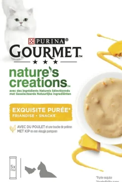 GOURMET Nature's Creations Puree met Kip kattensnacks 5x10g