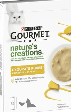 GOURMET Nature's Creations Puree met Kip kattensnacks 5x10g