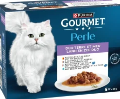GOURMET Perle Land en Zee Duo Mini Filets in Saus kattenvoer 12x85g