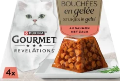GOURMET Revelations Stukjes in Gelei met Zalm kattenvoer 4x57g