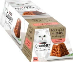 GOURMET Revelations Stukjes in Gelei met Zalm kattenvoer 4x57g