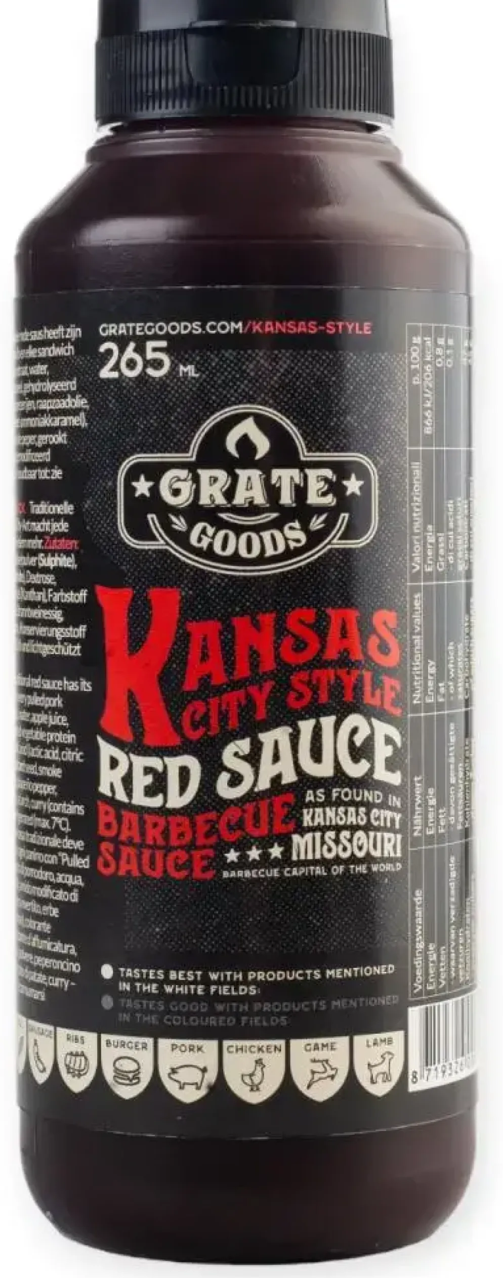 Grate goods Kansas city red barbecue sauce 265 ml
