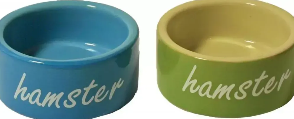 Hamster eetbak steen blauw, Ø 8 cm