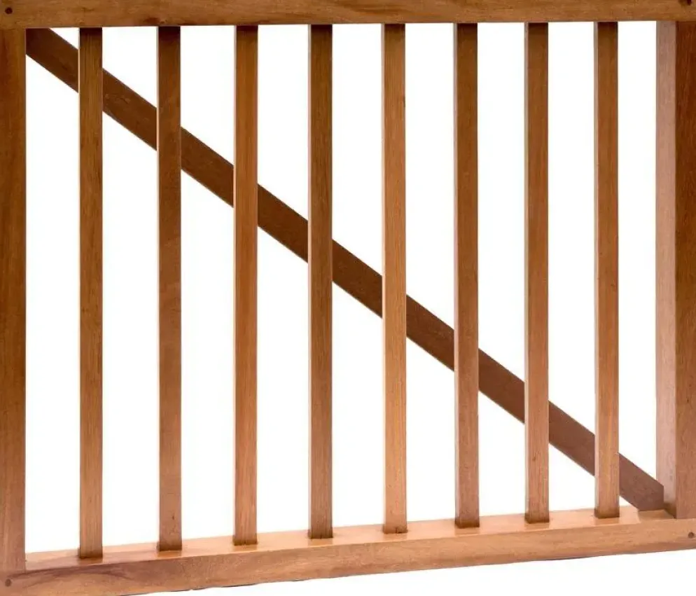 Hardhouten spijlenhek/-poort 100 x 80 cm