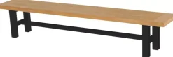 Hartman bijzetbank sophie yasmani natural 240cm carbon black