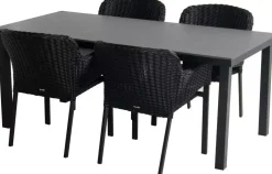Hartman dining tuintafel comino floating top 180x90x75cm carbon black