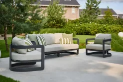 Hartman stoel-bank loungeset milano 3-zits charcoal