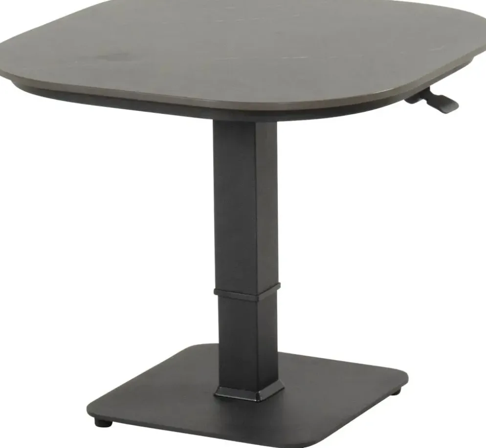 Hartman verstelbare dining tuintafel tubb ceramic 70x70x75cm black