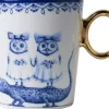 Heinen Delfts Blauw mok keramiek redmer hoekstra sterrenbeeld tweelingen 8.5x9.5cm delfts blauw
