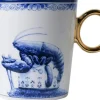 Heinen Delfts Blauw mok keramiek redmer hoekstra sterrenbeeld kreeft 8.5x9.5cm delfts blauw