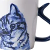 Heinen Delfts Blauw mok keramiek kattenstaart vriendelijk 8.5x9.5cm delfts blauw