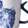 Heinen Delfts Blauw mok keramiek kattenstaart ontdekken 8.5x9.5cm delfts blauw