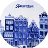 Heinen Delfts Blauw onderzetter keramiek amsterdam 18x1cm delfts blauw