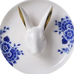 Heinen Delfts Blauw wandbord keramiek konijn 20.5cm delfts blauw