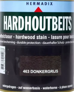 Hermadix hardhoutbeits zijdeglans 750 ml donker grijs (463)