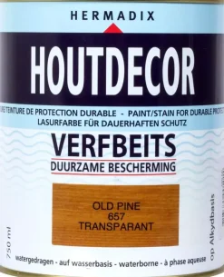 Hermadix houtdecor zijdeglans 750 ml old - pine (657) transparant