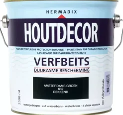 Hermadix houtdecor zijdeglans 2500 ml amsterdams groen (632) dekkend