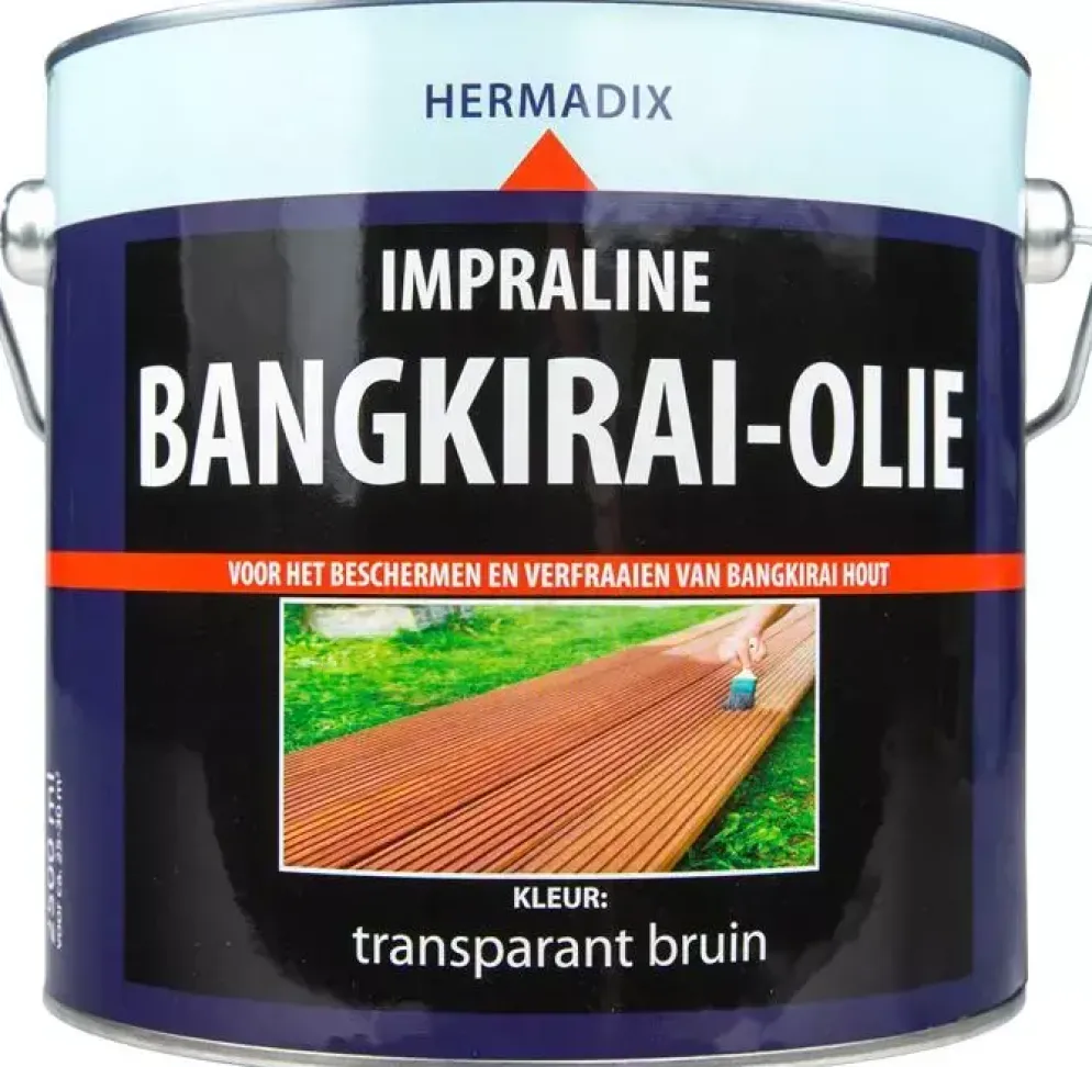Hermadix impraline mat 2500 ml bangkirai-olie bruin transparant