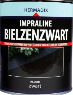 Hermadix impraline mat 750 ml bielzenzwart zwart