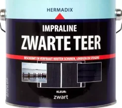 Hermadix impraline mat 2500 ml zwarte teer zwart